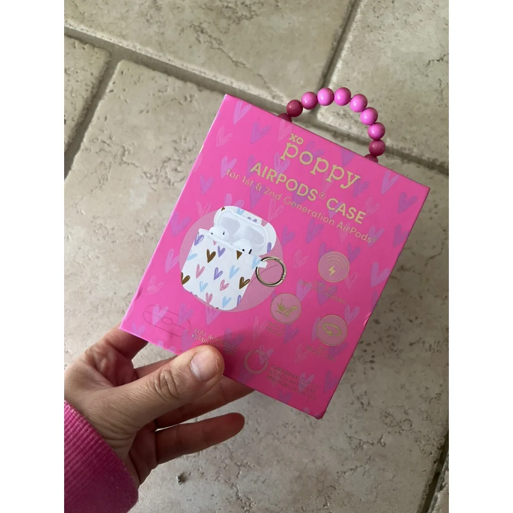 XO Poppy Heart AirPods 1st/2nd Case New